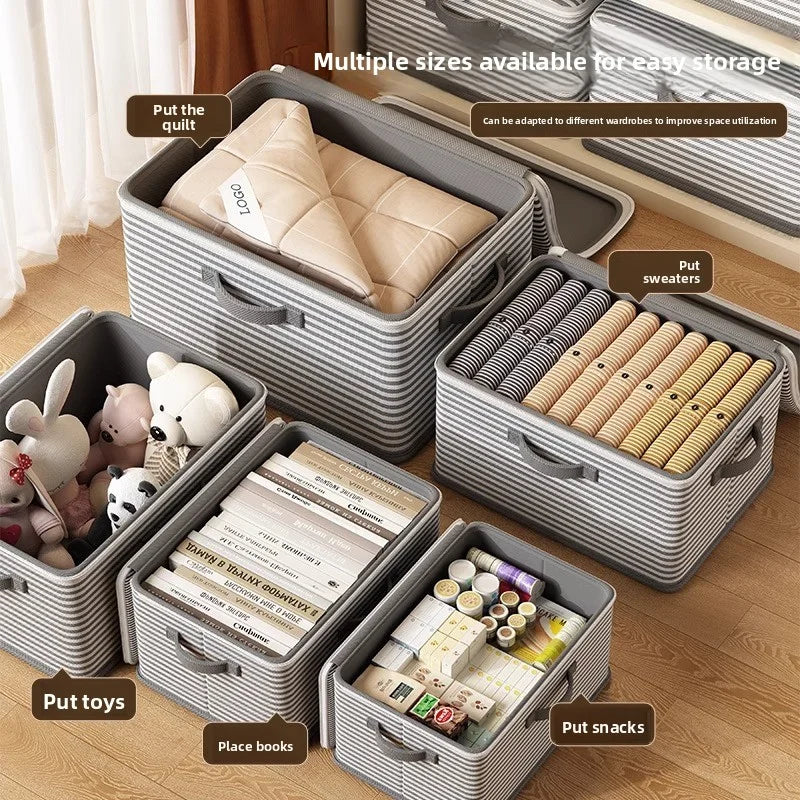 Lockable Storage Box Grey and White