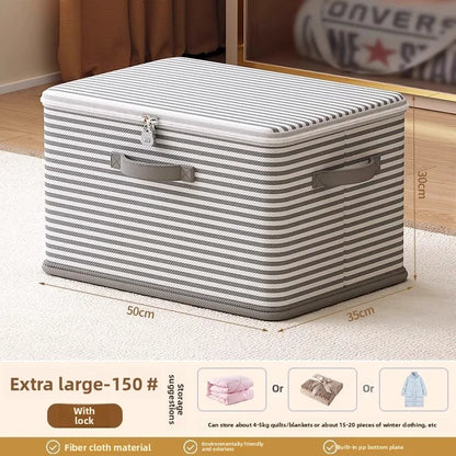 Lockable Storage Box Grey and White