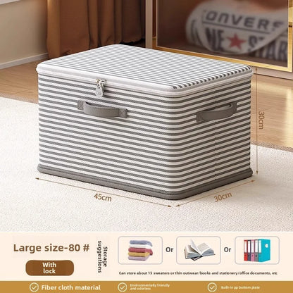 Lockable Storage Box Grey and White