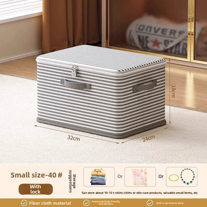 Lockable Storage Box Grey and White