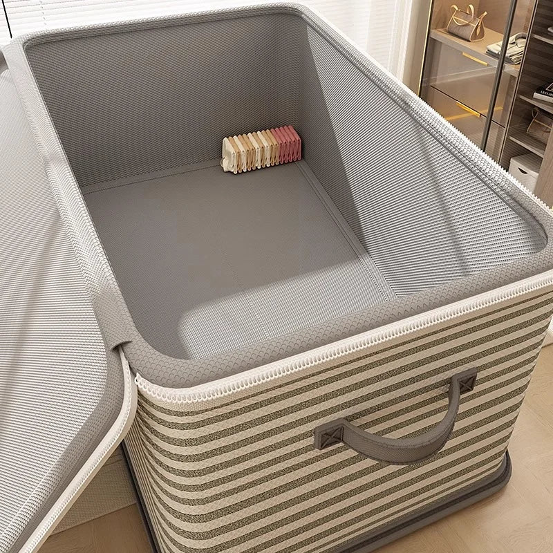 Lockable Storage Box Grey and White