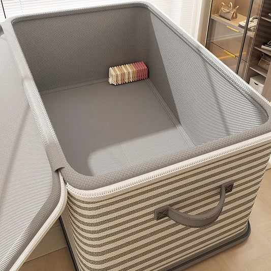 Lockable Storage Box Grey and White