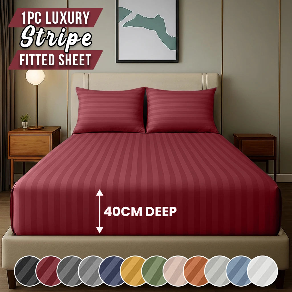 Stripe Fitted Bed Sheet