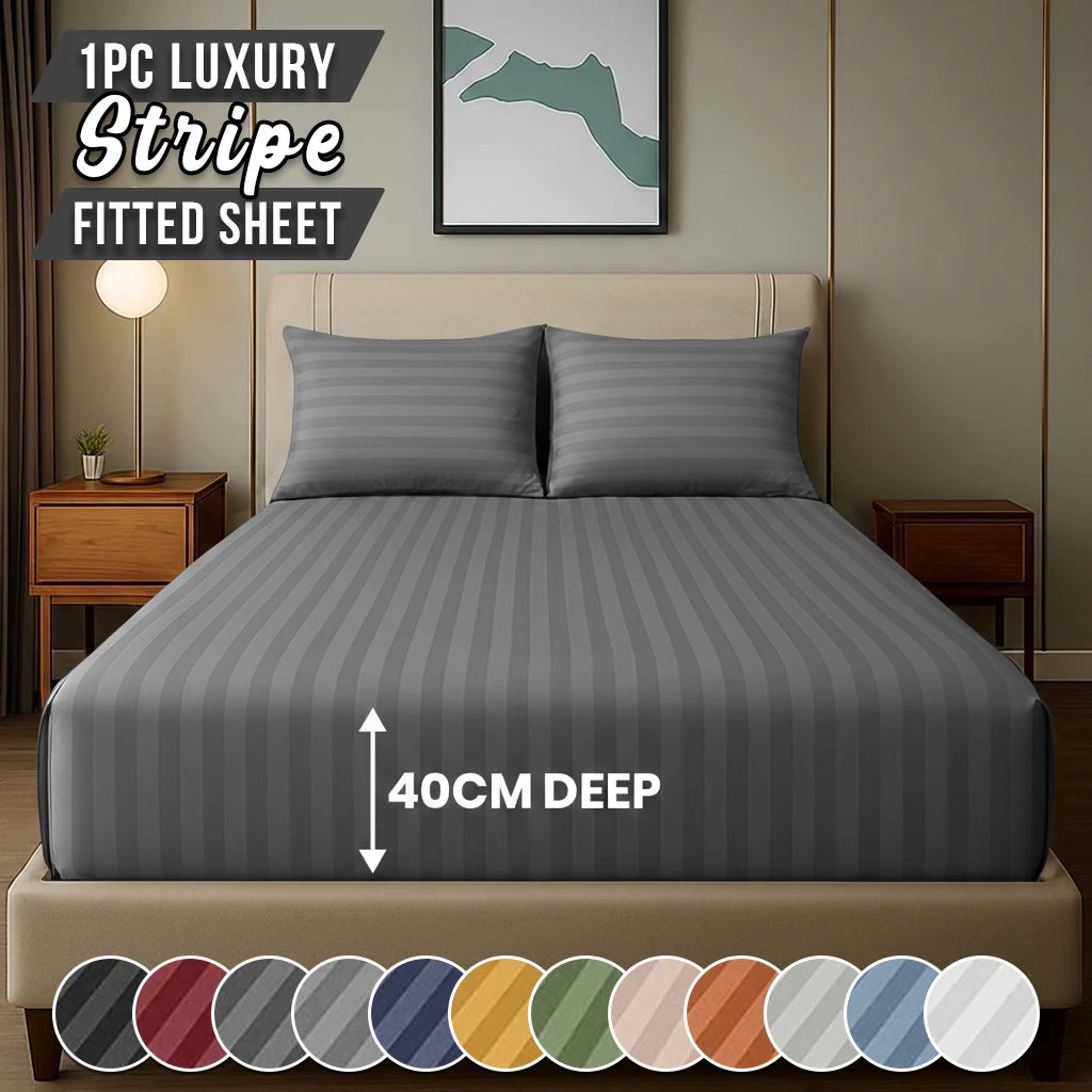 Stripe Fitted Bed Sheet