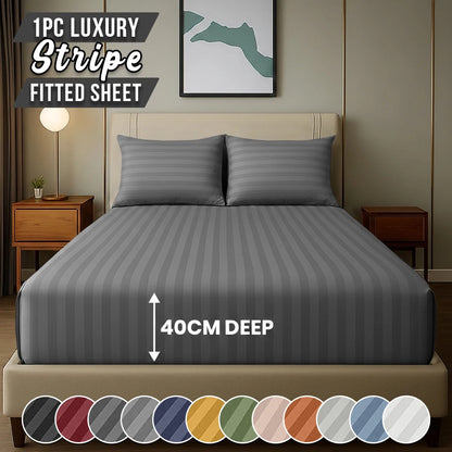Stripe Fitted Bed Sheet