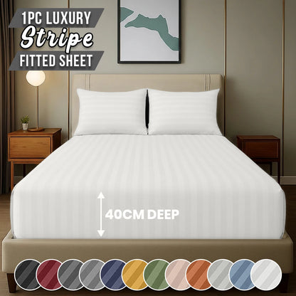 Stripe Fitted Bed Sheet