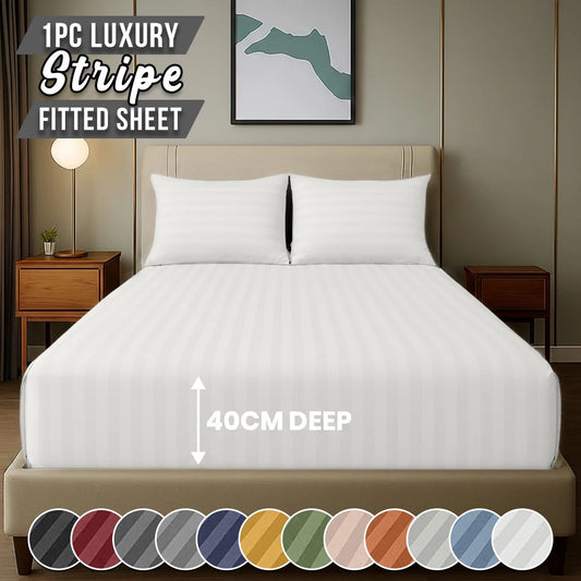 Stripe Fitted Bed Sheet