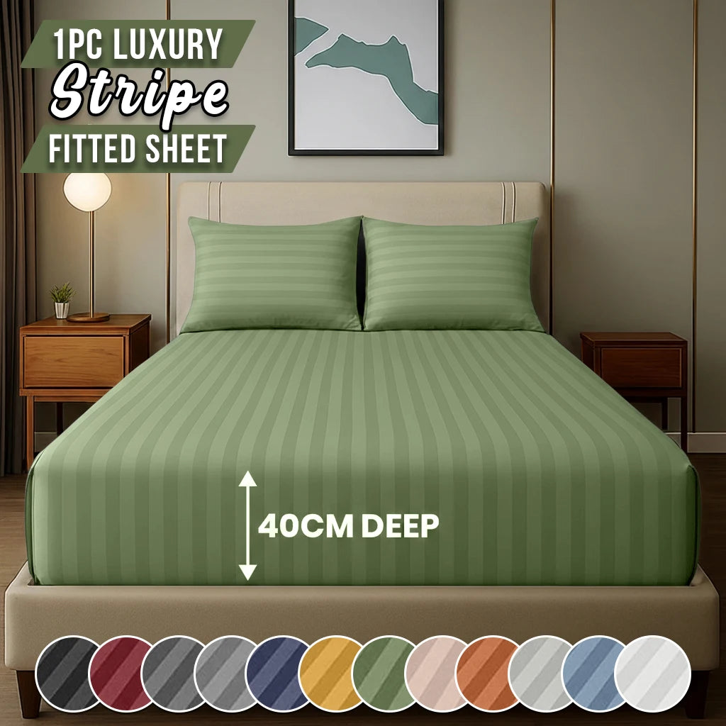Stripe Fitted Bed Sheet