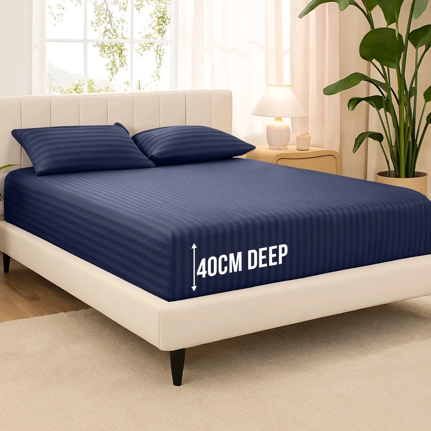 Striped Fitted Bed Sheet