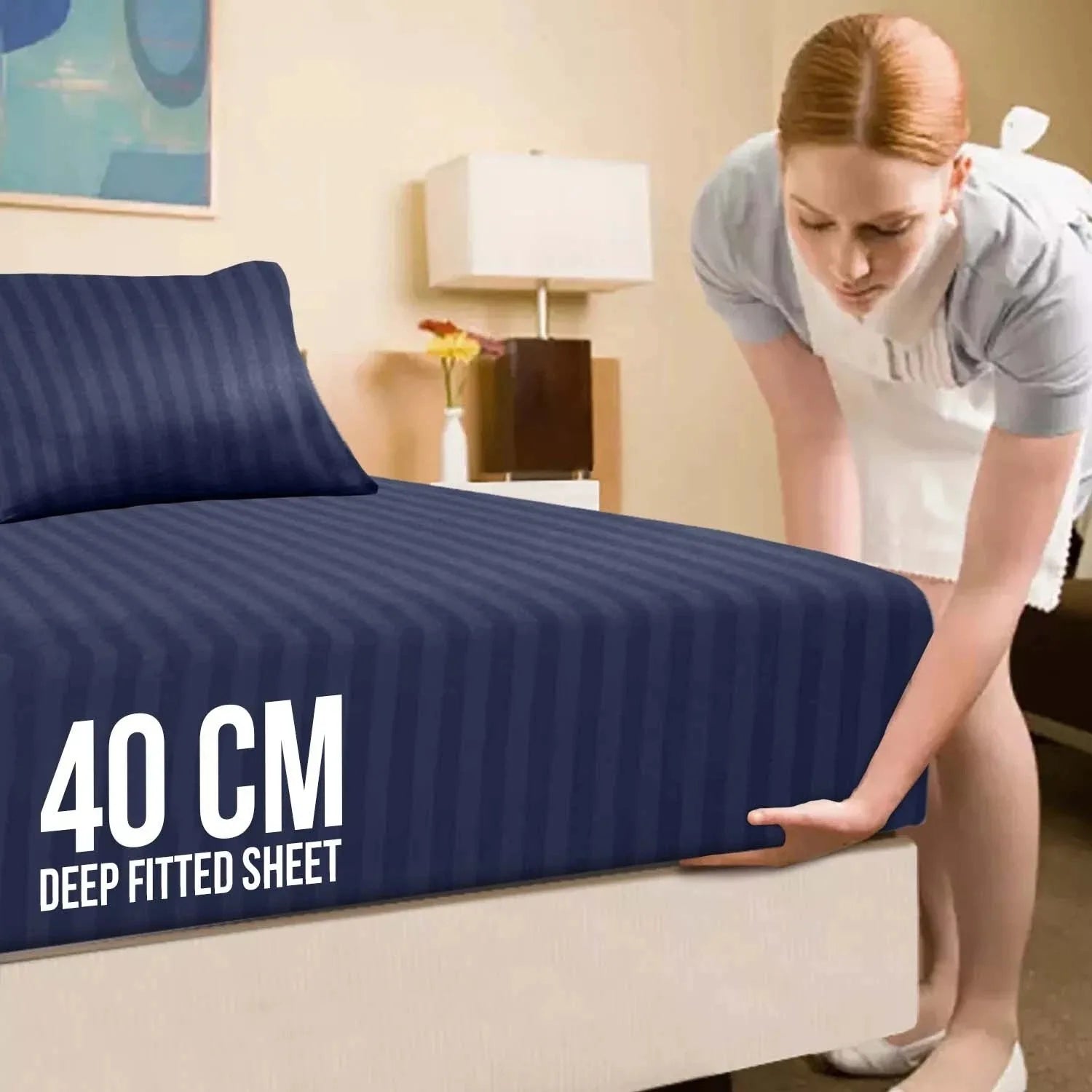 Striped Fitted Bed Sheet