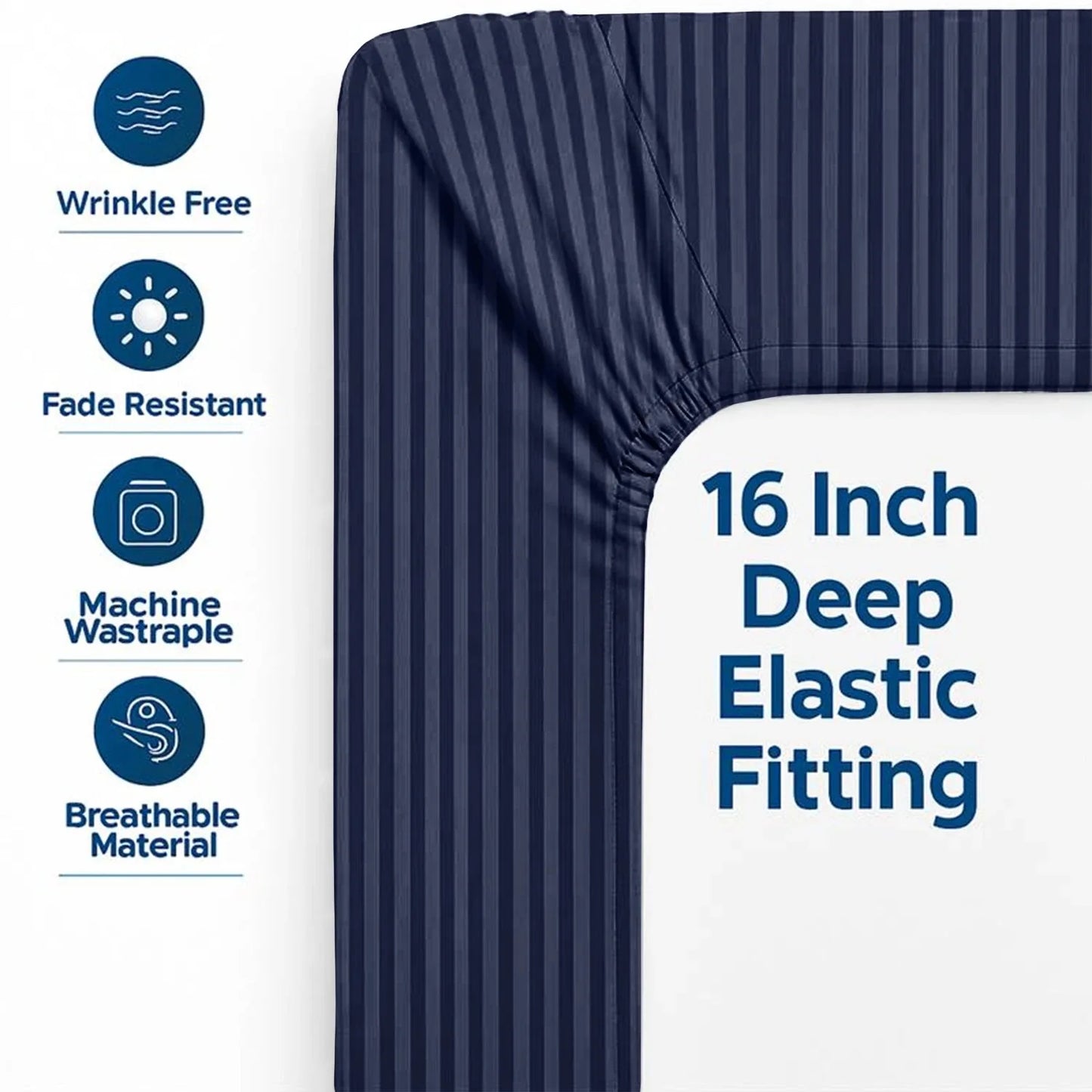 Striped Fitted Bed Sheet