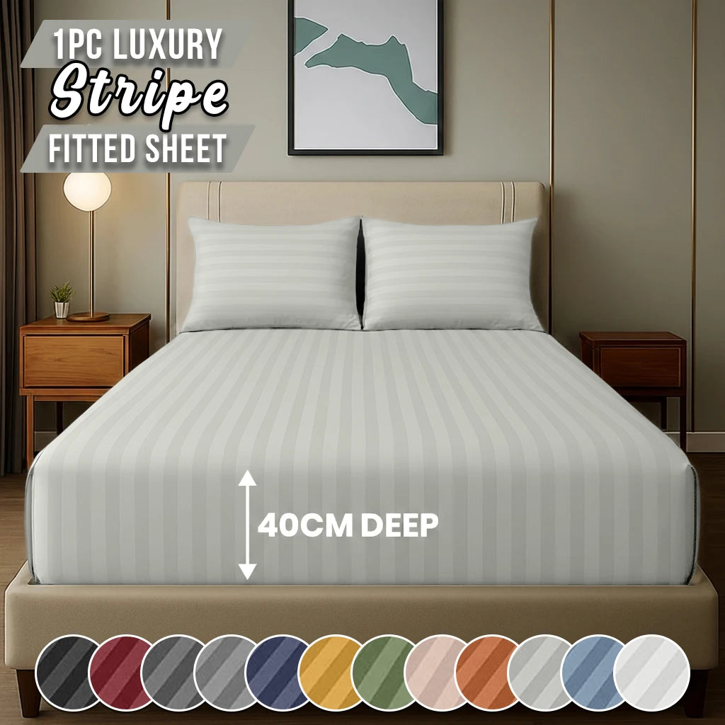 Stripe Fitted Bed Sheet