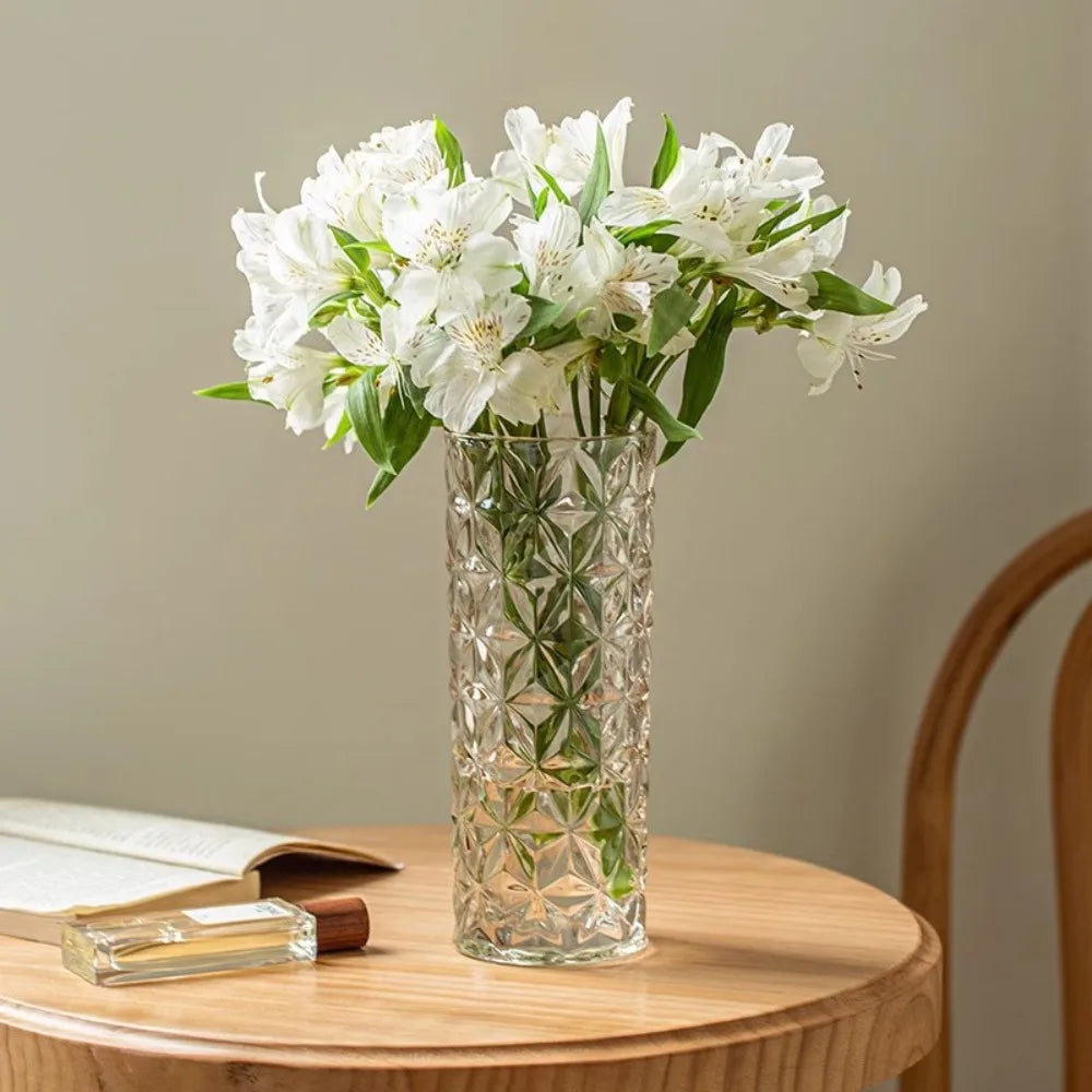 Luxury Glacier Pattern Glass Vase