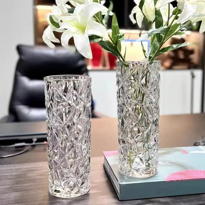 Luxury Glacier Pattern Glass Vase