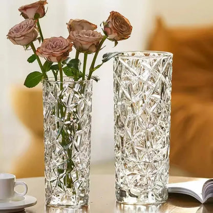Luxury Glacier Pattern Glass Vase