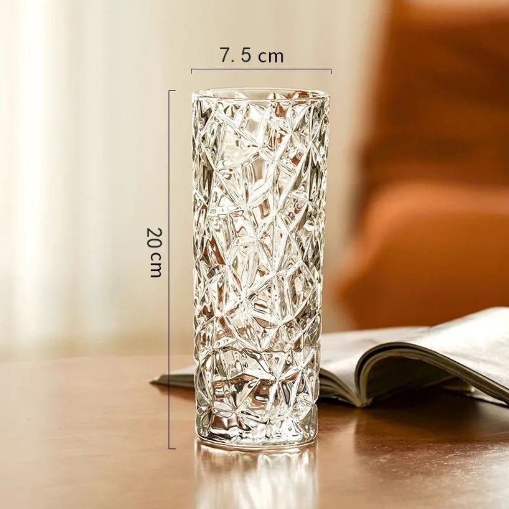 Luxury Glacier pattern Glass Vase