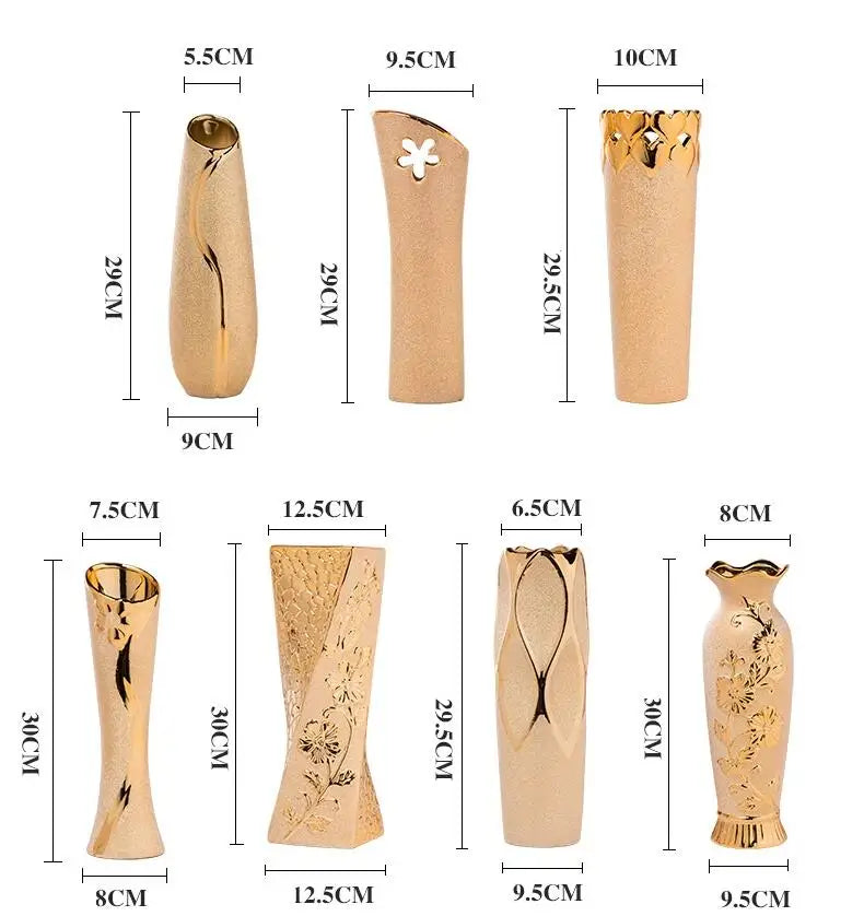 Set of cork stoppers with measurements on a white background