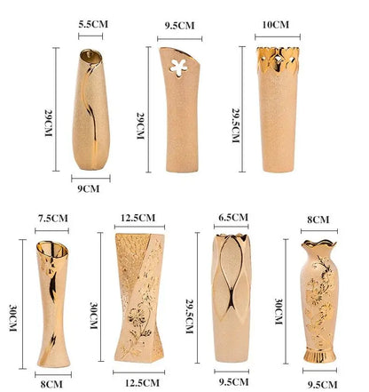 Set of cork stoppers with measurements on a white background