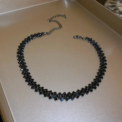 Black Luxury Rhinestone Choker Necklace