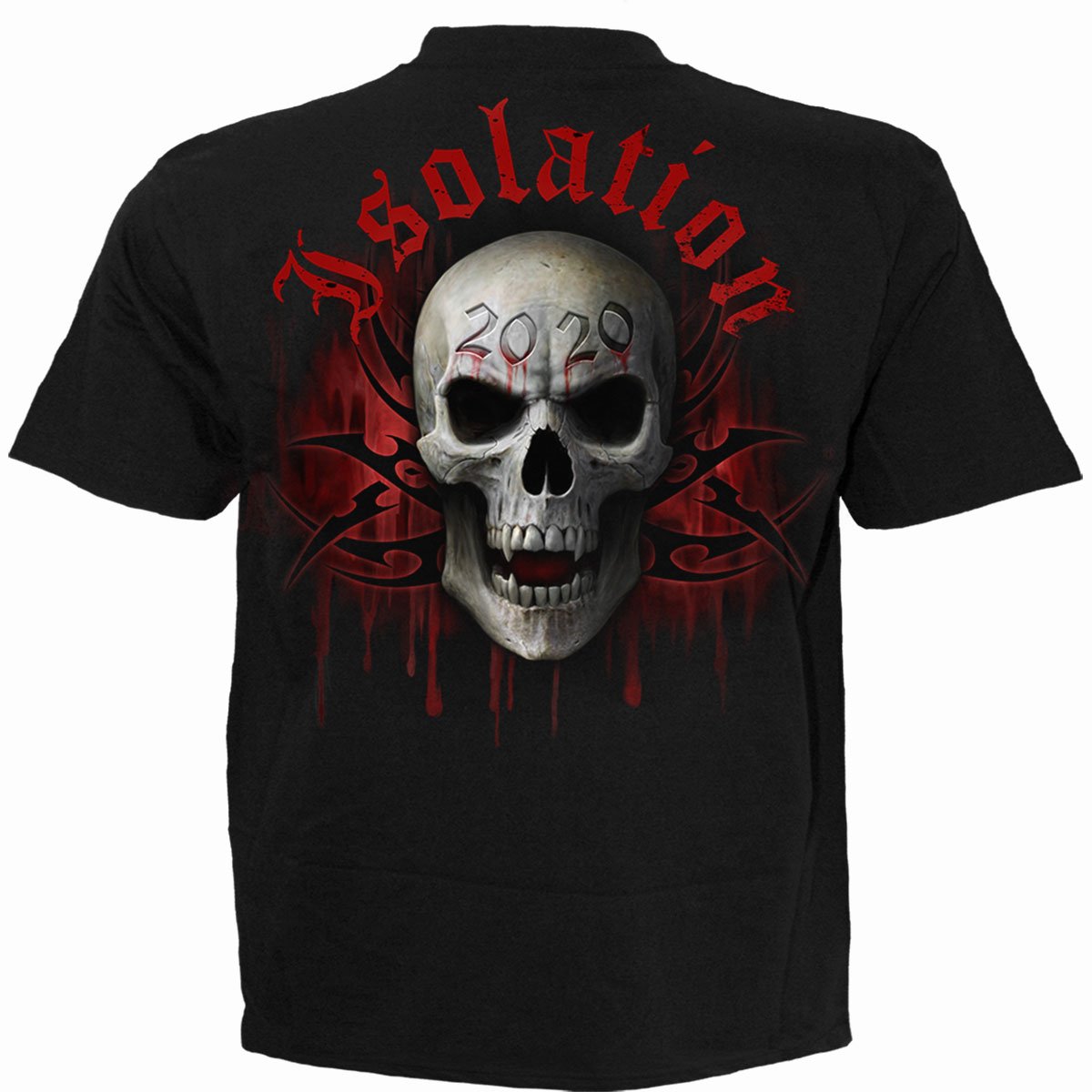 Social Distance T-Shirt Black Humorous Graphic 100% Cotton Tee Funny Skull Shirt