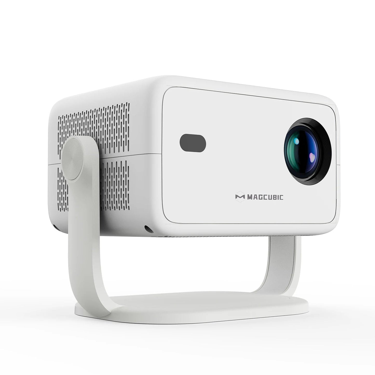 White projector with Magcubic branding on a white background
