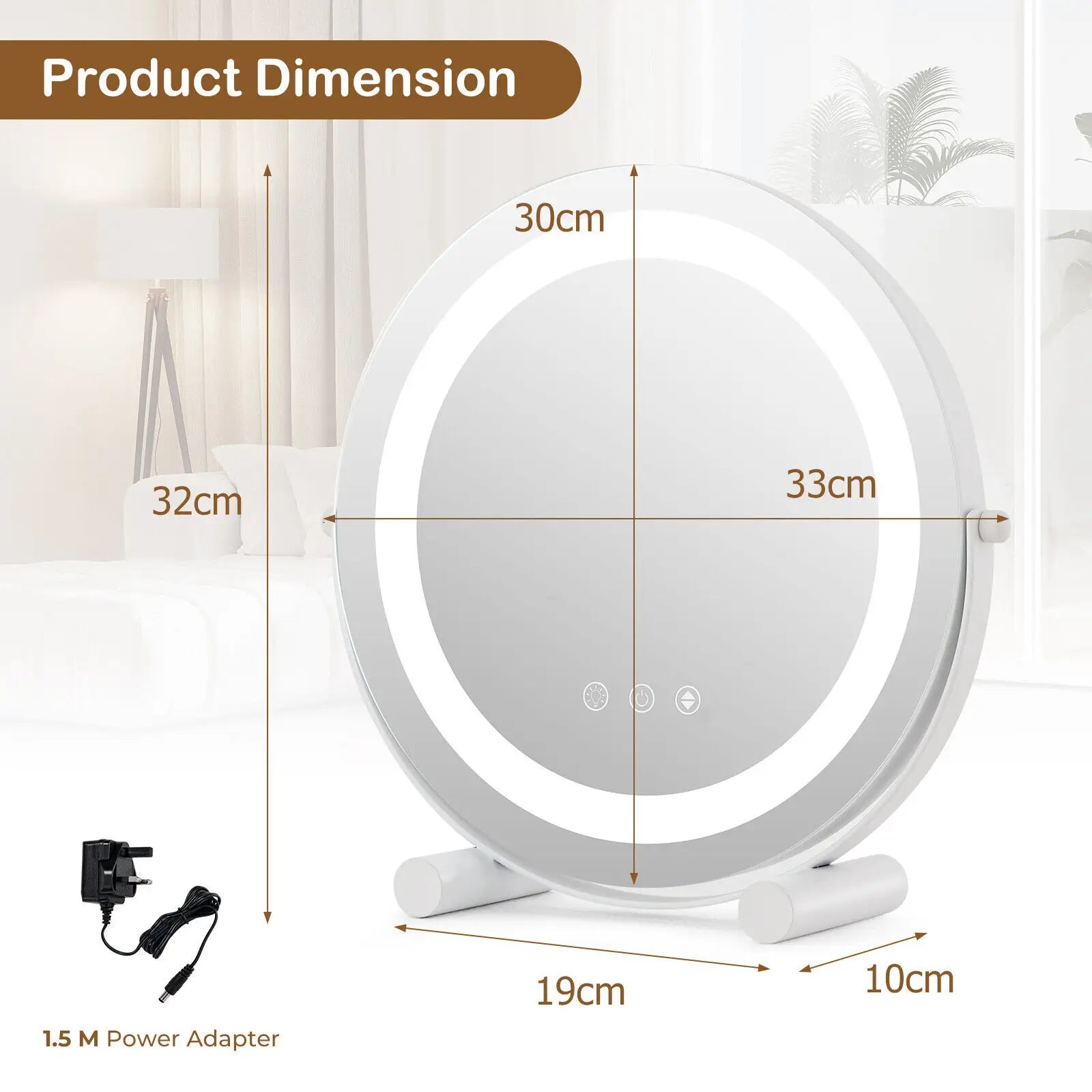 LED Makeup Mirror with Stand