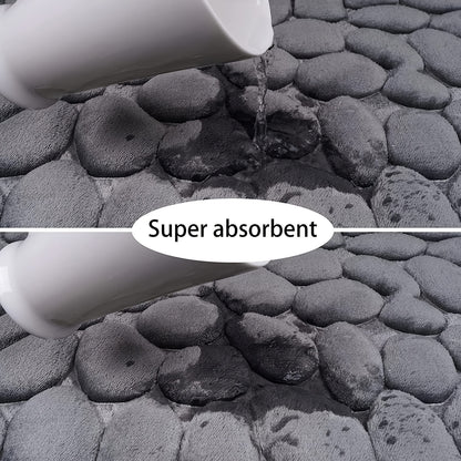 Super absorbent material absorbing water on a textured surface