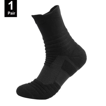 Black sock on a white background