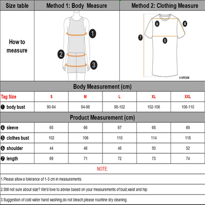 Mens Clothing Size Chart