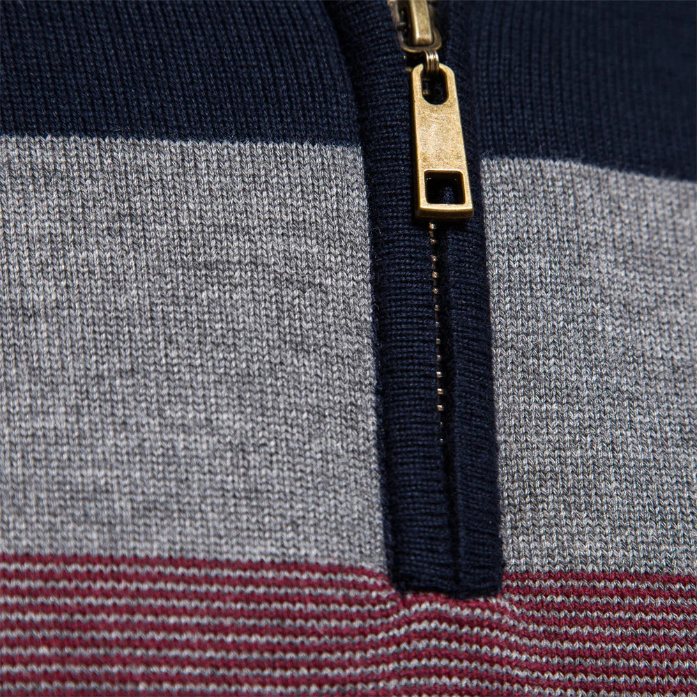 Zip Neck Sweater Close Up