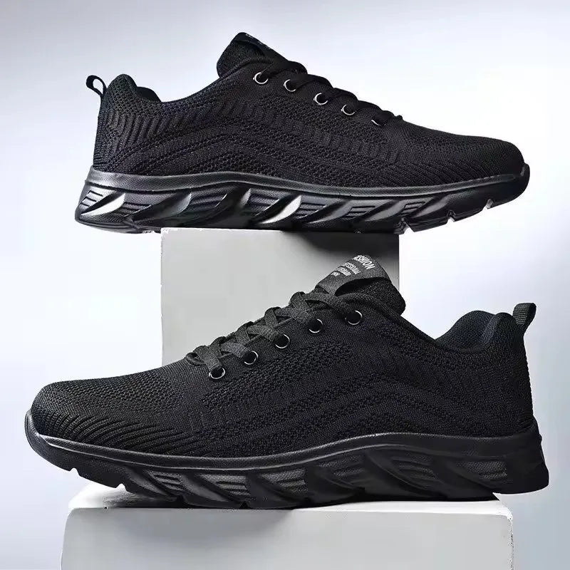 Mens Black Sport Trainers