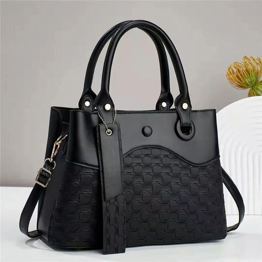 Womens Modern Handbag with Square Pattern