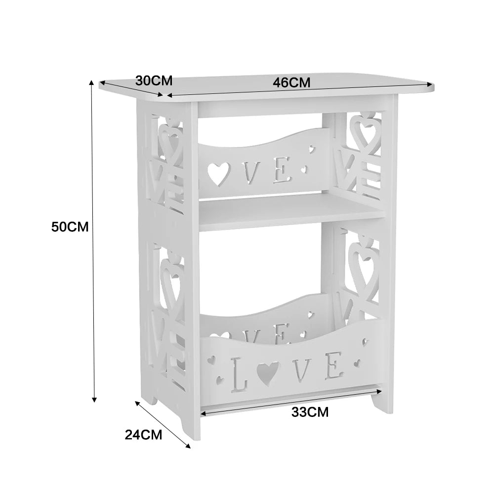 Dimensions of White Wooden Side Table