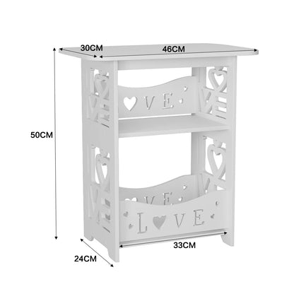 Dimensions of White Wooden Side Table