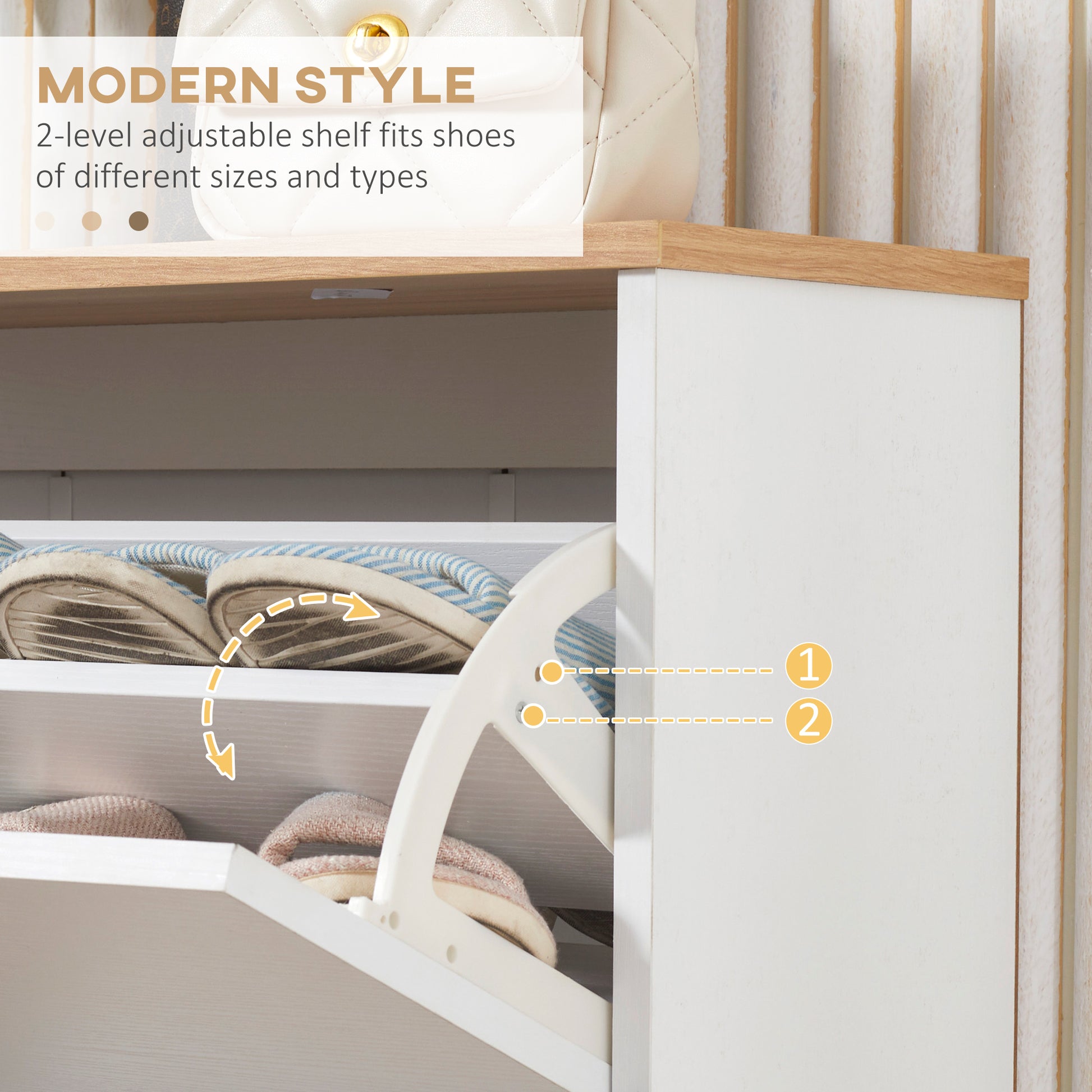 White Shoe Storage Cabinet Rack