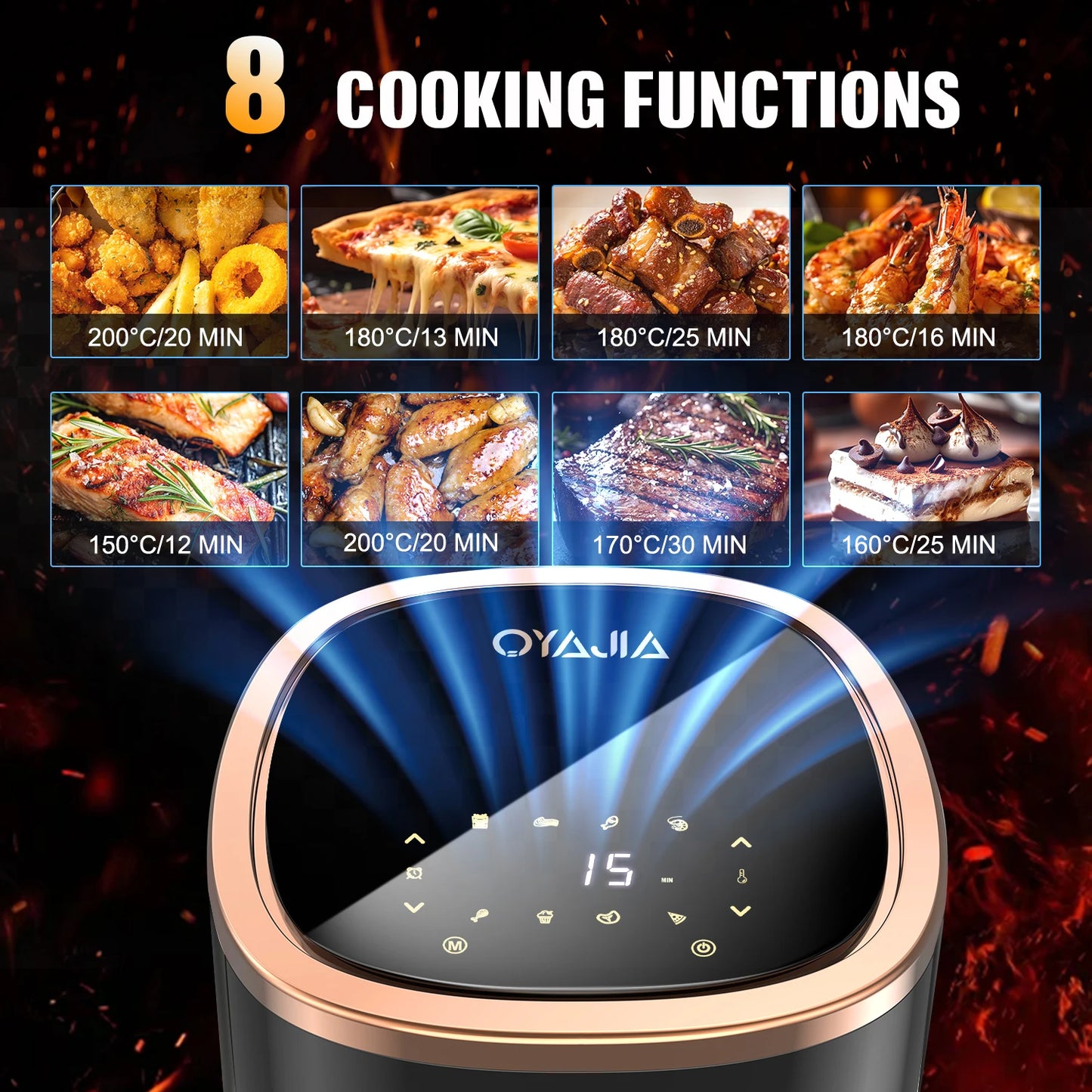 Cooking Functions for Oyajia Air Fryer