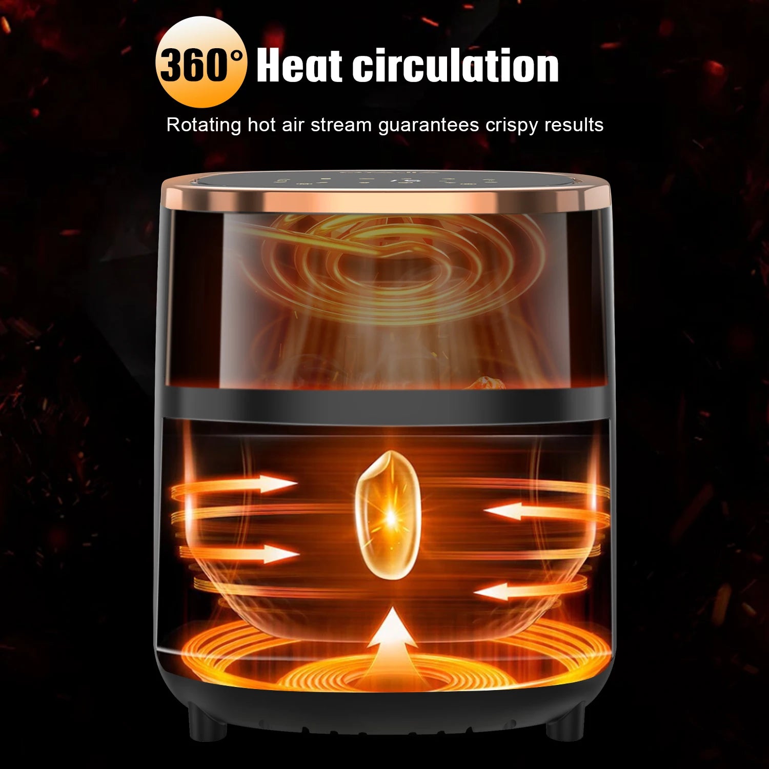 360 Degree Heat Circulation Oyajia Air Fryer
