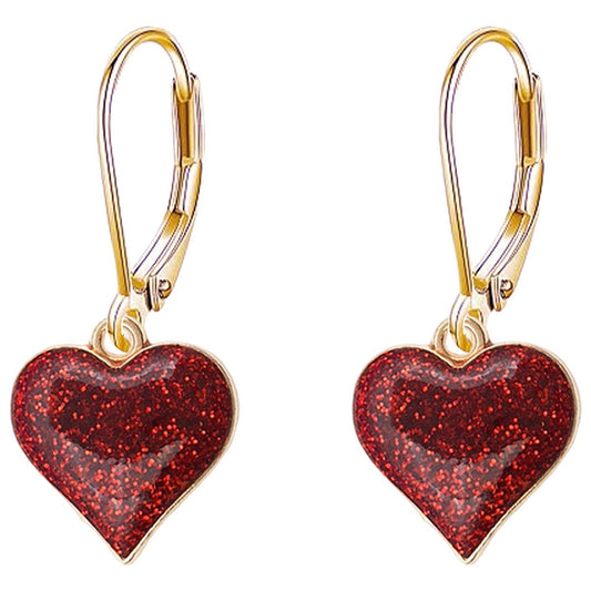 Pair of womens heart earrings
