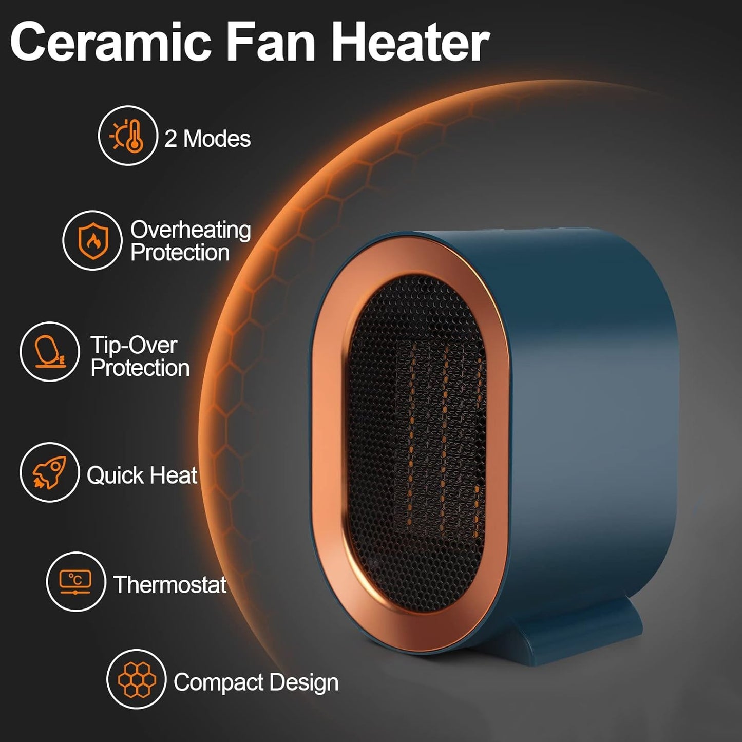 Ceramic Space Heater Features