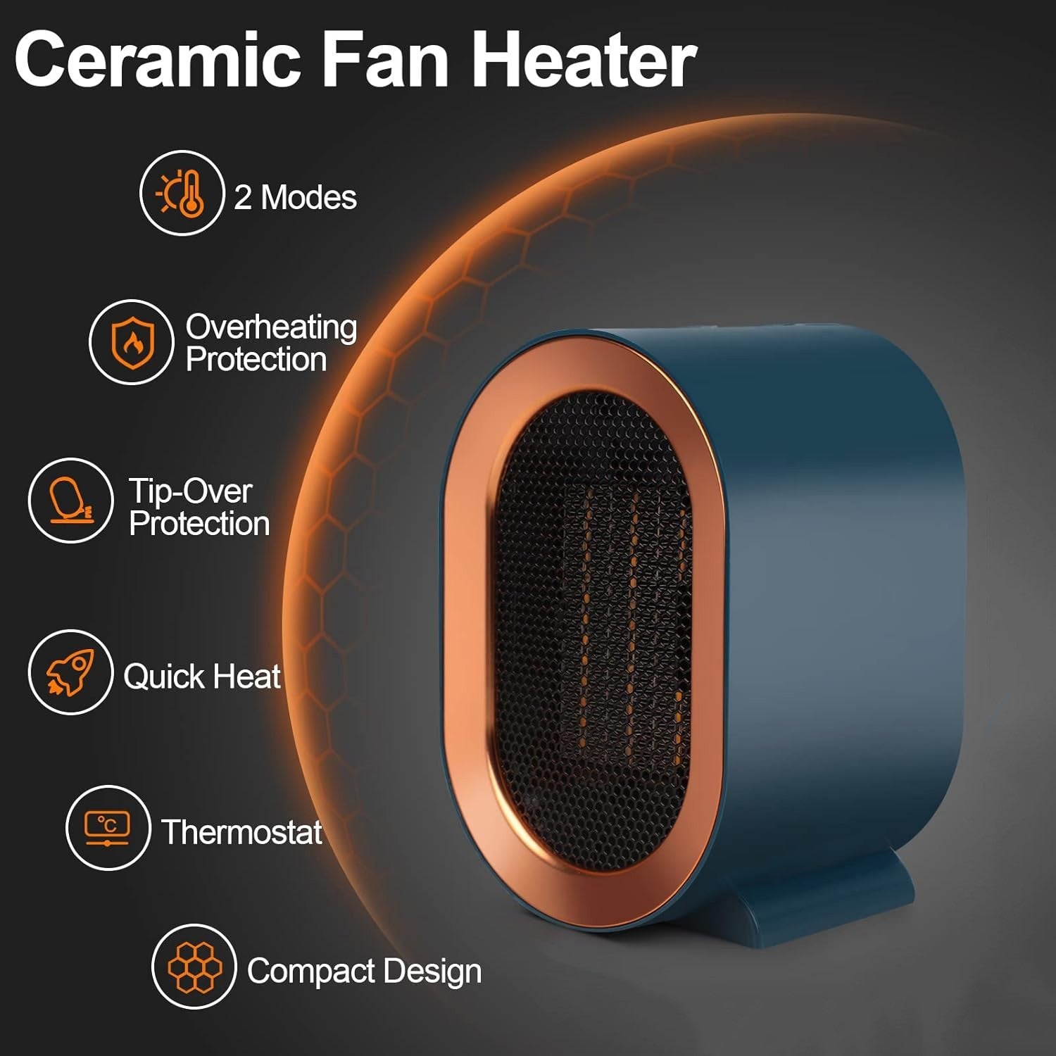 Ceramic Space Heater Features