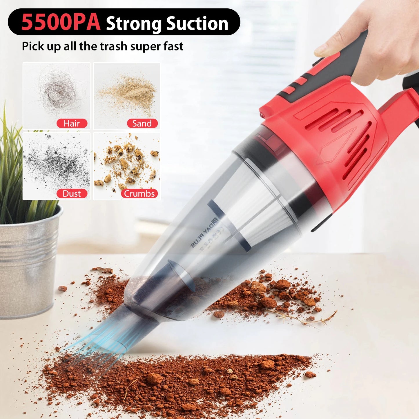 Red Handheld Vacuum Cleaner