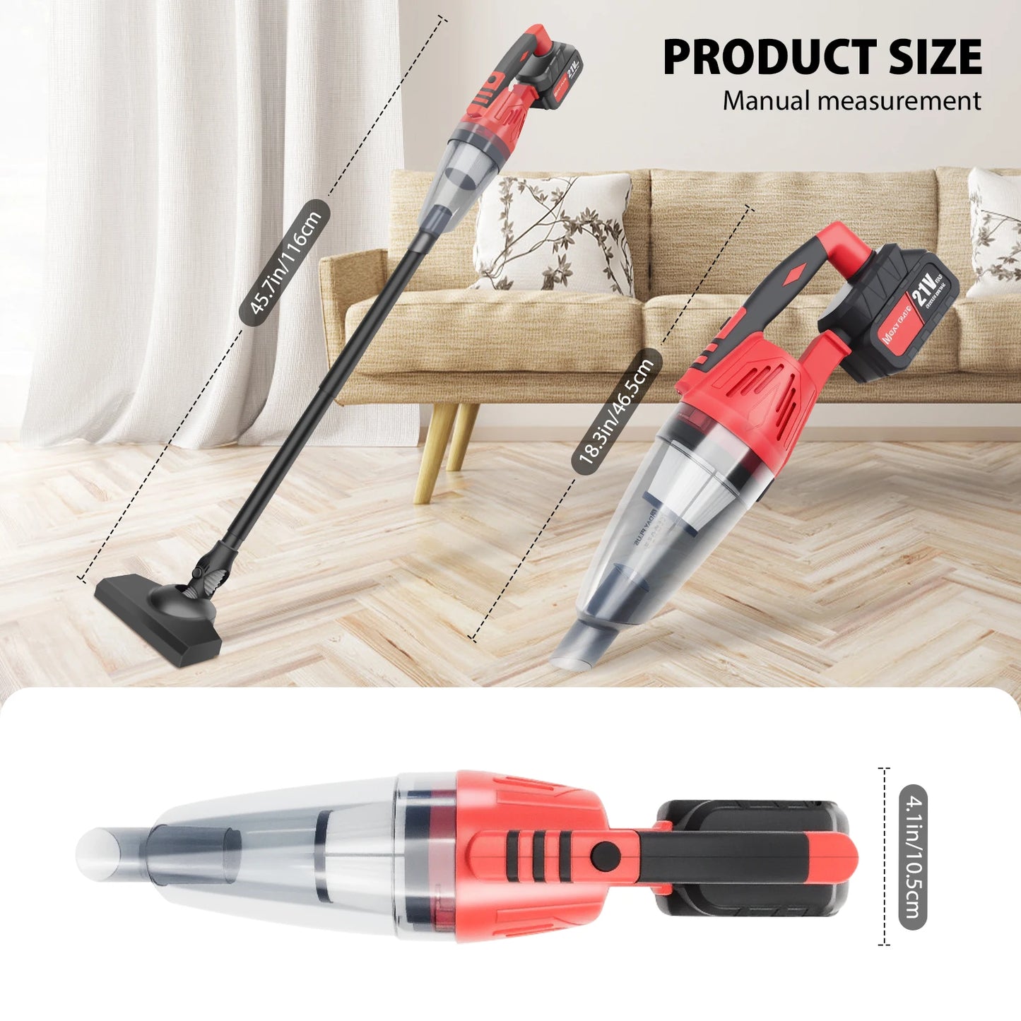 Red Handheld Vacuum Cleaner
