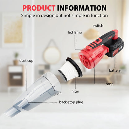 Red Handheld Vacuum Cleaner