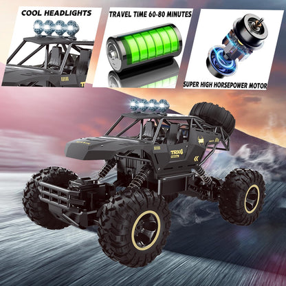 Toy truck with features highlighted on a colorful background