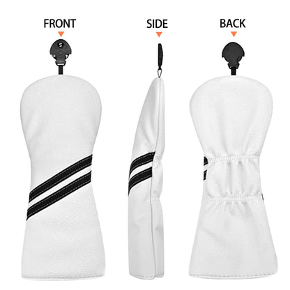 White strapless dress with black stripes shown from front, side, and back on a white background.
