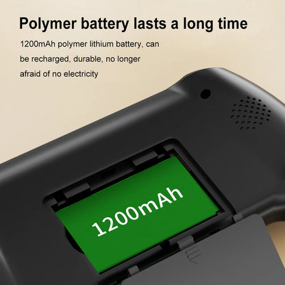 Phone case with 1200mAh battery indicator on a beige background