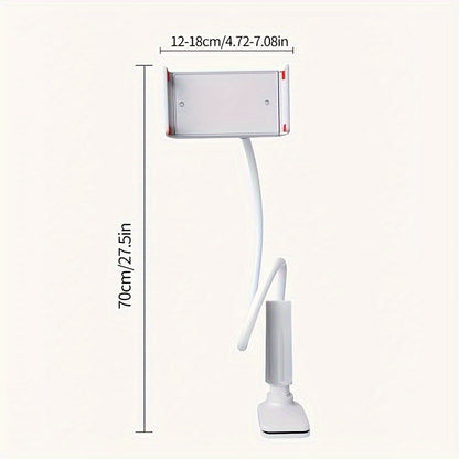 White phone holder with dimensions indicated on a white background