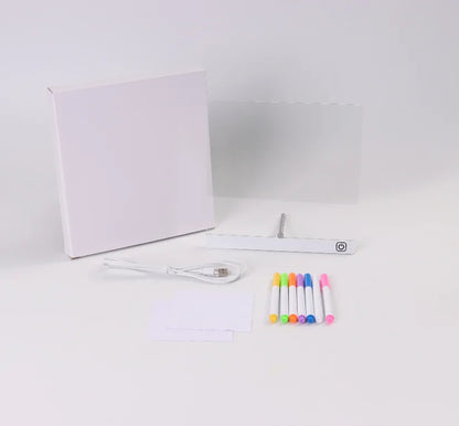 LED Drawing Board Kids Rechargeable Light Up Board RGB Fun Christmas Toy Gift