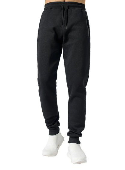 Men's Joggers Sweatpants Zipper Pockets Drawstring Waist Cuff Jogging Bottoms