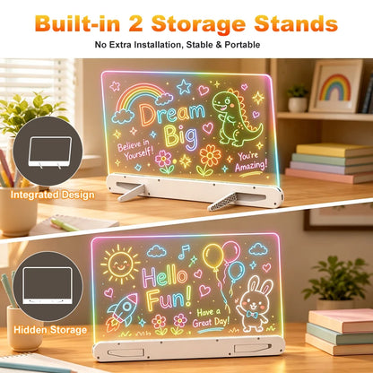 LED Drawing Board Kids Toy Light Up Board LED Art Childrens Fun Christmas Gift